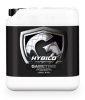 A white plastic container with a black label featuring a metallic G logo and the word HYBILO. The label also reads GAMETTINE with additional small, unclear text underneath.
